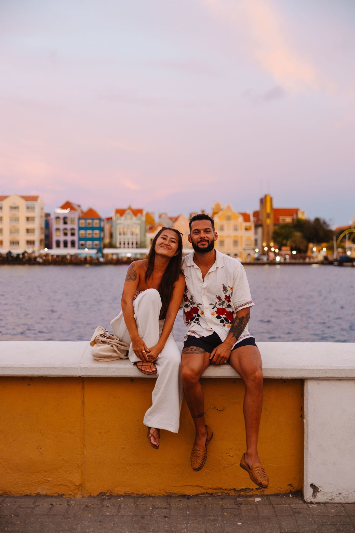Photo of Trey Krogh and Jules Nguyen in Willemstad, Curacao