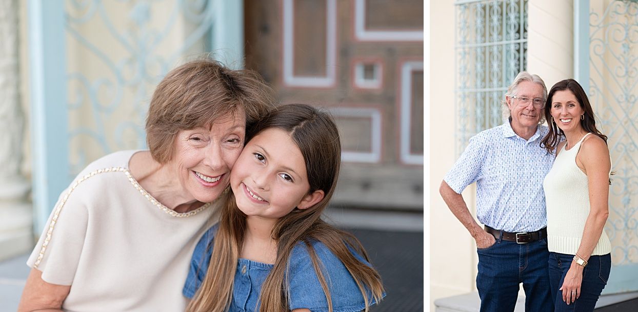 Family of 3 Portrait Session with Grandparents and Dog at OKWU by Bartlesville Family Photographer Kristi Bray