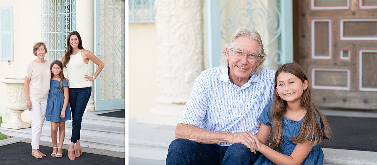 Family of 3 Portrait Session with Grandparents and Dog at OKWU by Bartlesville Family Photographer Kristi Bray