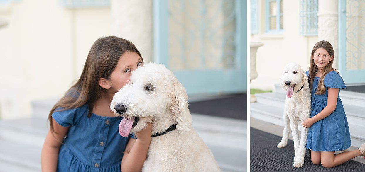 Family of 3 Portrait Session with Grandparents and Dog at OKWU by Bartlesville Family Photographer Kristi Bray