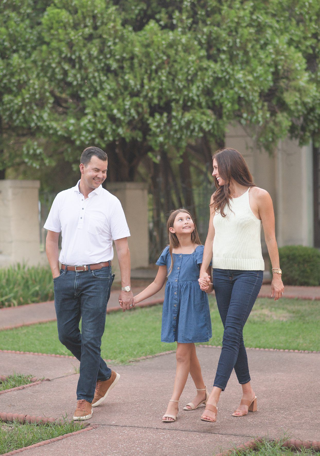 Family of 3 Portrait Session with Grandparents and Dog at OKWU by Bartlesville Family Photographer Kristi Bray