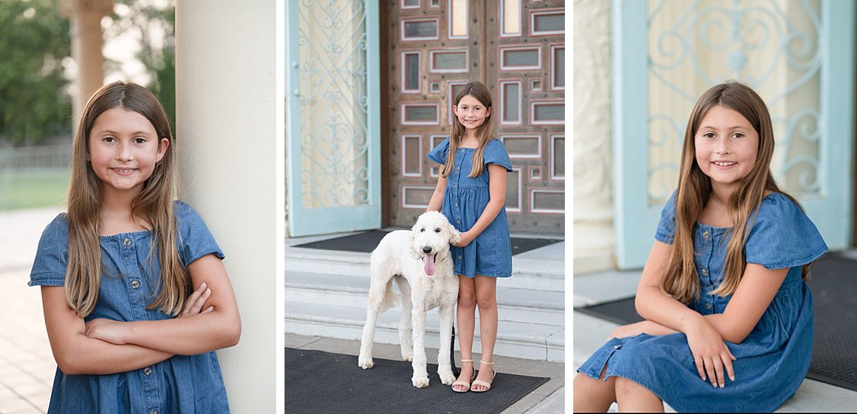 Family of 3 Portrait Session with Grandparents and Dog at OKWU by Bartlesville Family Photographer Kristi Bray