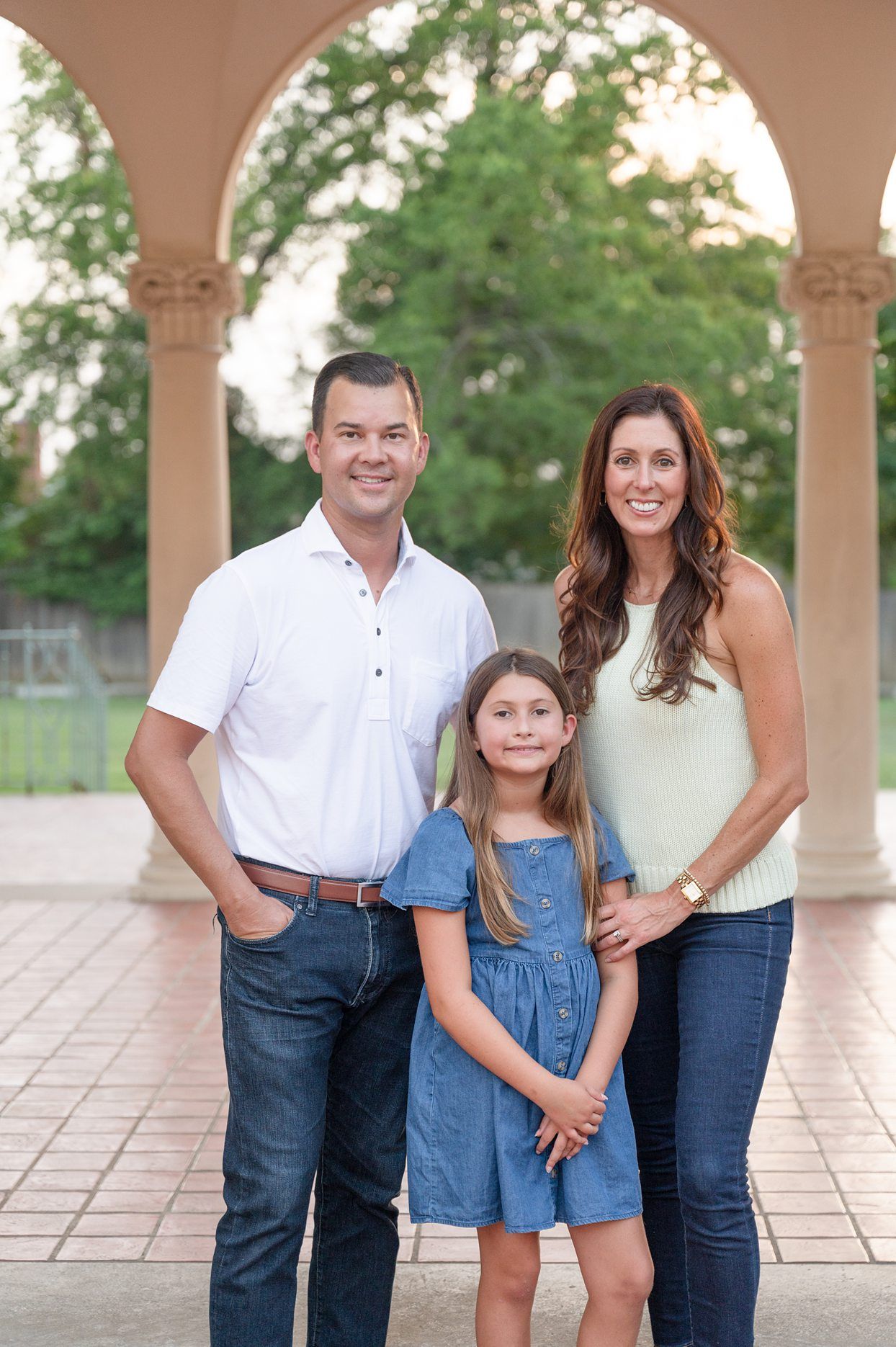 Family of 3 Portrait Session with Grandparents and Dog at OKWU by Bartlesville Family Photographer Kristi Bray