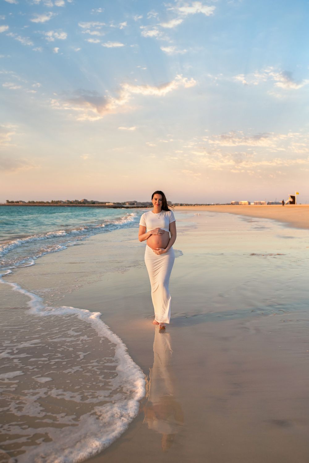 maternity beach photoshoot Dubai