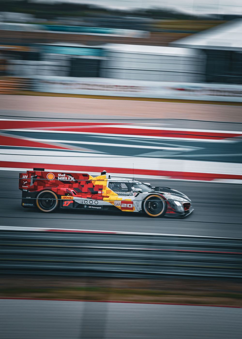 Image of Hypercar race car on track at COTA race track in Austin Texas