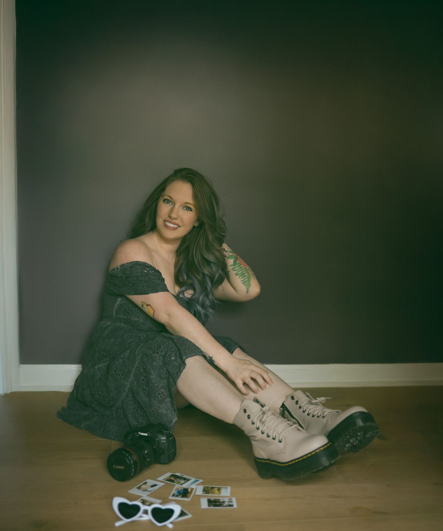 LGBTQ Asheville small business entrepreneur and photographer posing during a professional branding photography session