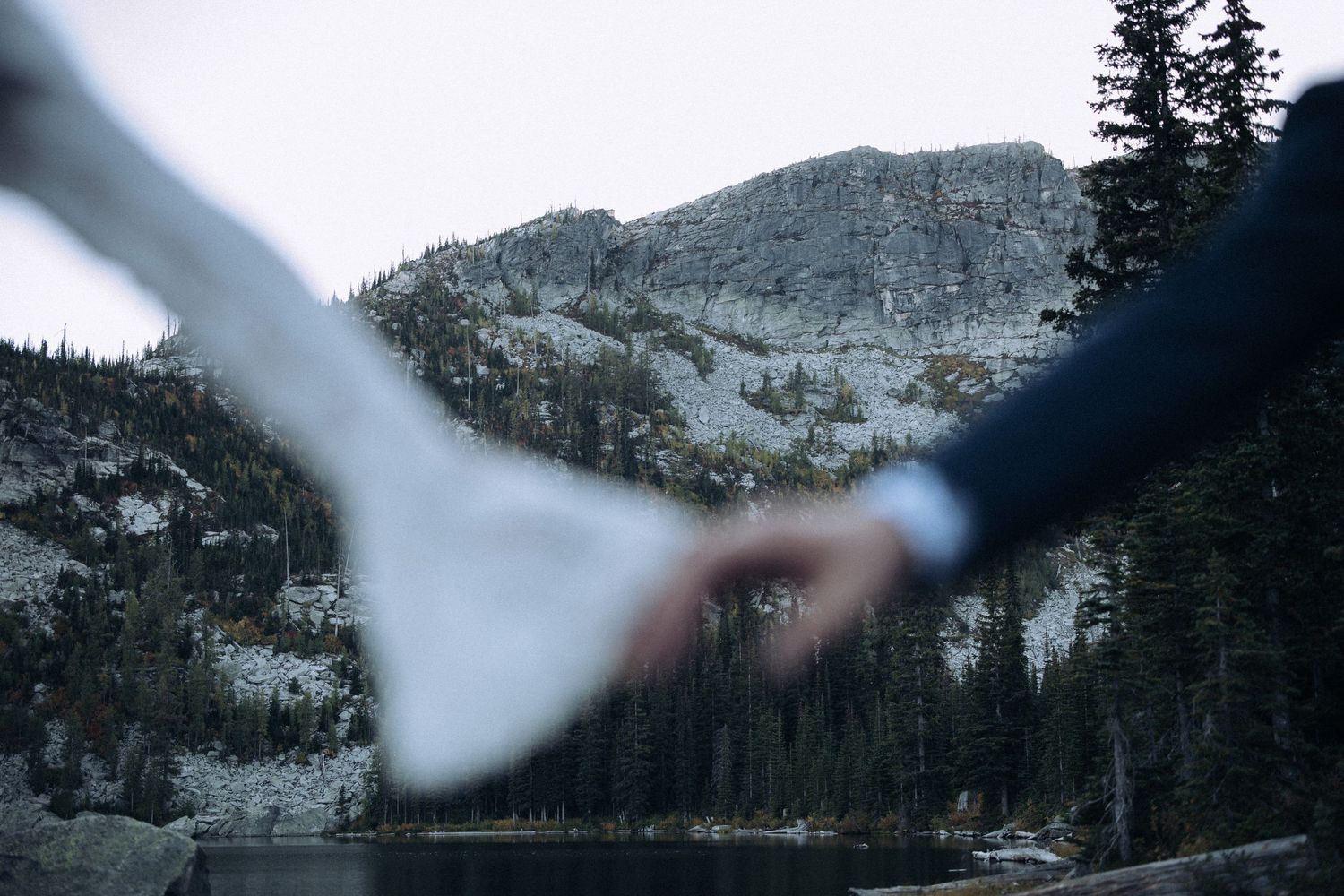A breathtaking North Idaho mountain elopement, captured at sunset near Sandpoint.
