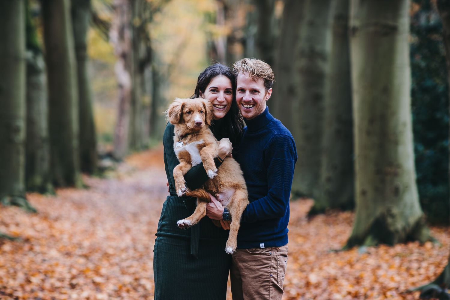 Fotoshoot hond koppel Oranjewoud Bos Heerenveen Friesland Fotograaf