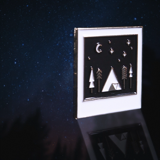 Silhouetted decorative cutouts of trees, birds, and celestial elements create a magical woodland nighttime scene.