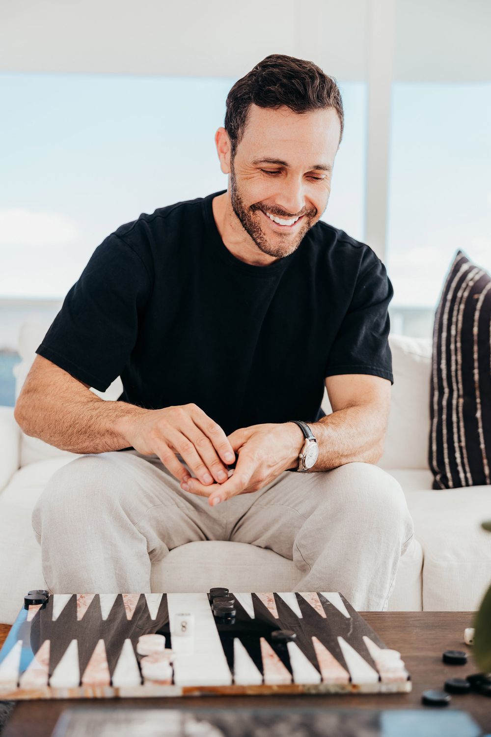candid moment during a Miami dating photography session