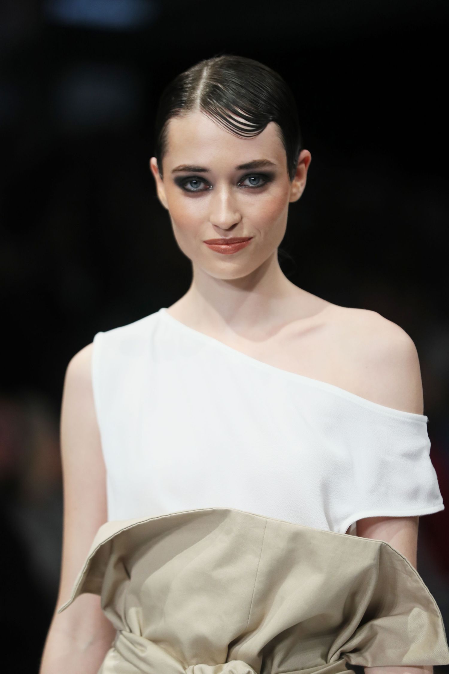 Fashion model Anna Haycock wearing Bianca Spender on the runway at Brisbane Fashion Festival by Brisbane photographer Tito Media