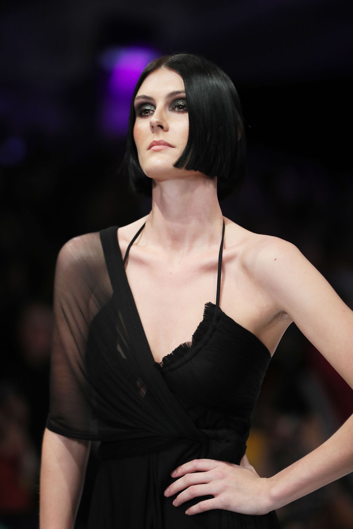 Fashion model Brooke Lawrie wearing Gail Sorronda the runway at Brisbane Fashion Festival, images by Brisbane's best photographer Tito Media