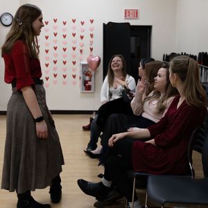 Photo of a group of friends talking