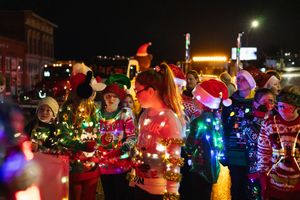 Photo of kids in a Christmas parade