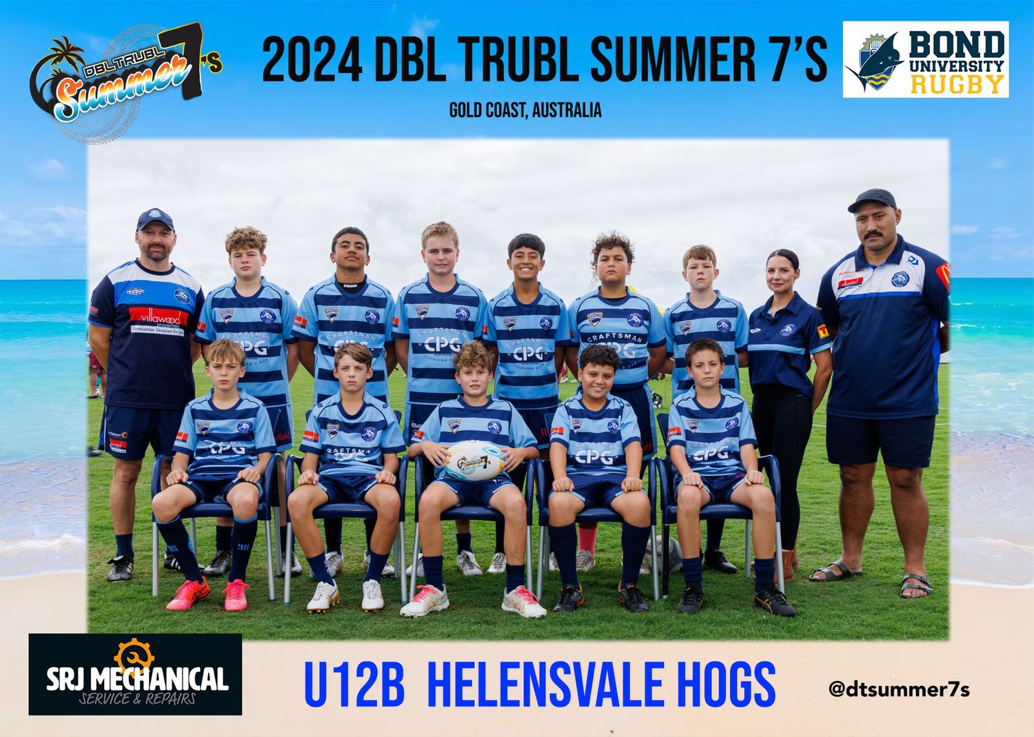 Team photo of Rugby Union team taken by Sunshine Coast Sports Photographer, Rachel Wright