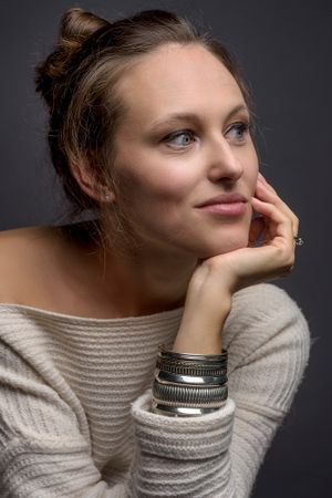 professioneel portret voor danseres Kirsten in de fotostudio