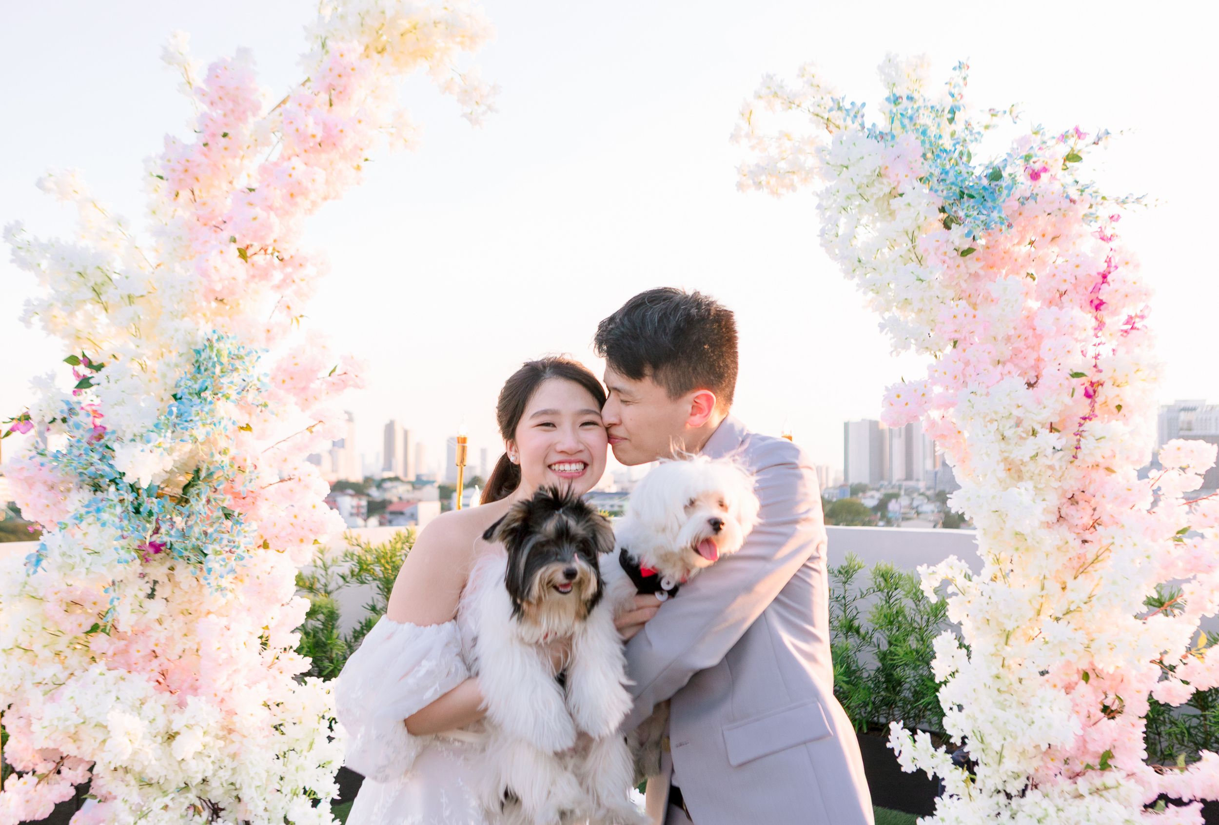 Kyle & Rowena | Pastel Rooftop Wedding