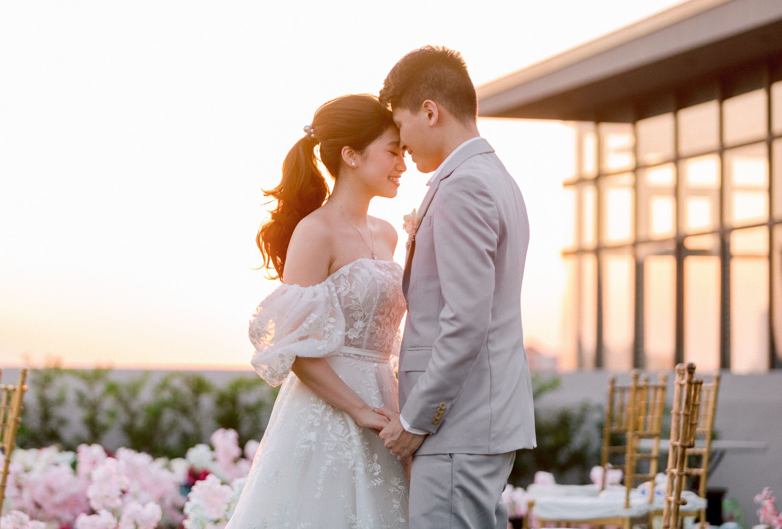 Kyle & Rowena | Pastel Rooftop Wedding