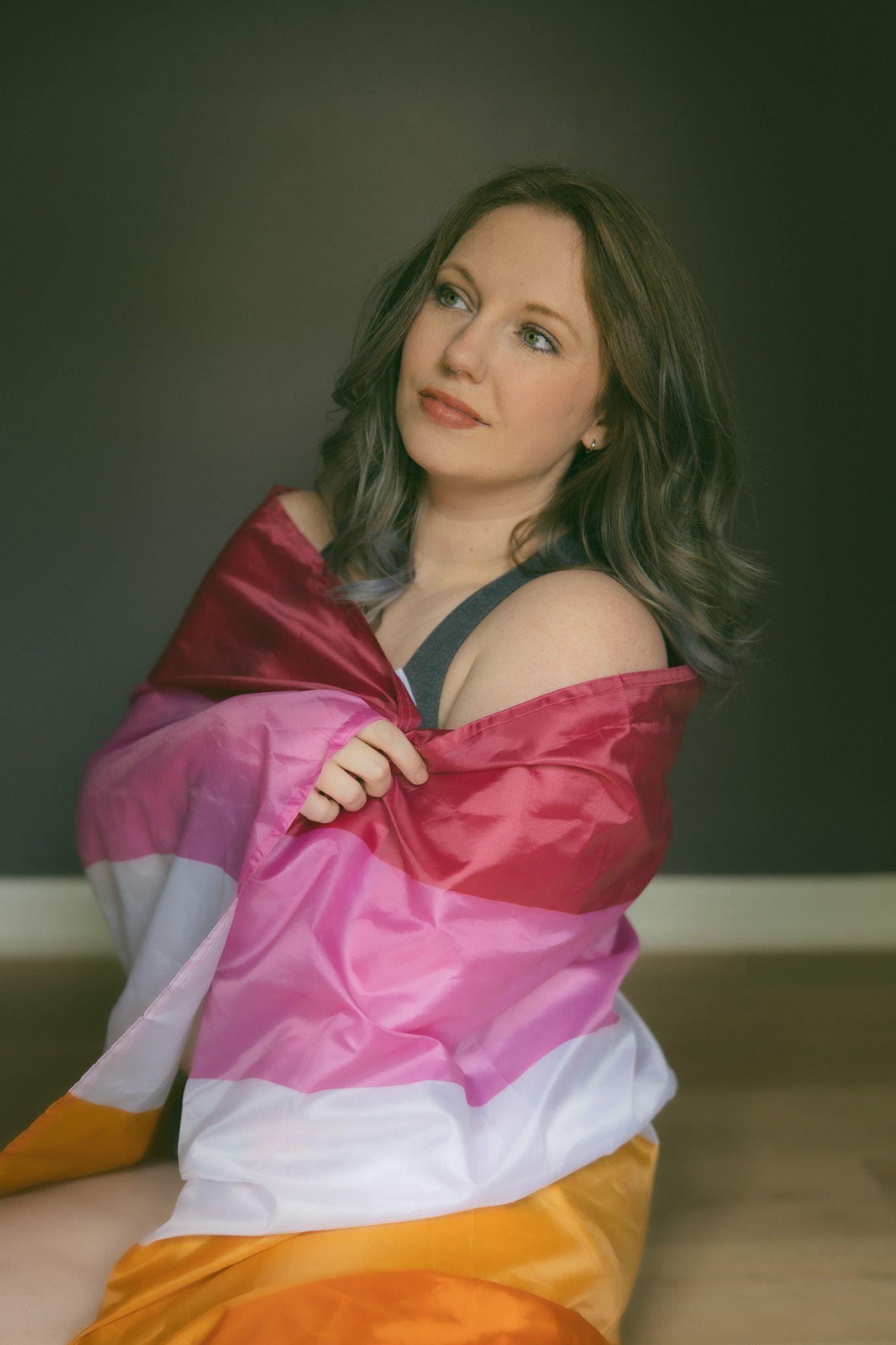 LGBTQ Asheville small business entrepreneur posing outdoors during a personal branding photography session