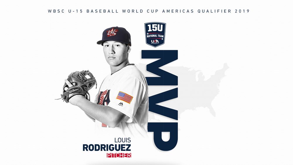 Louis Rodriguez named MVP at WBSC U-15 Baseball World Cup Americas Qualifier 2019.