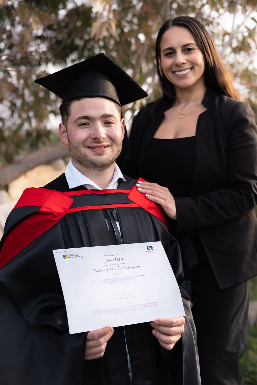Couple Graduation Photo, Gozo Malta