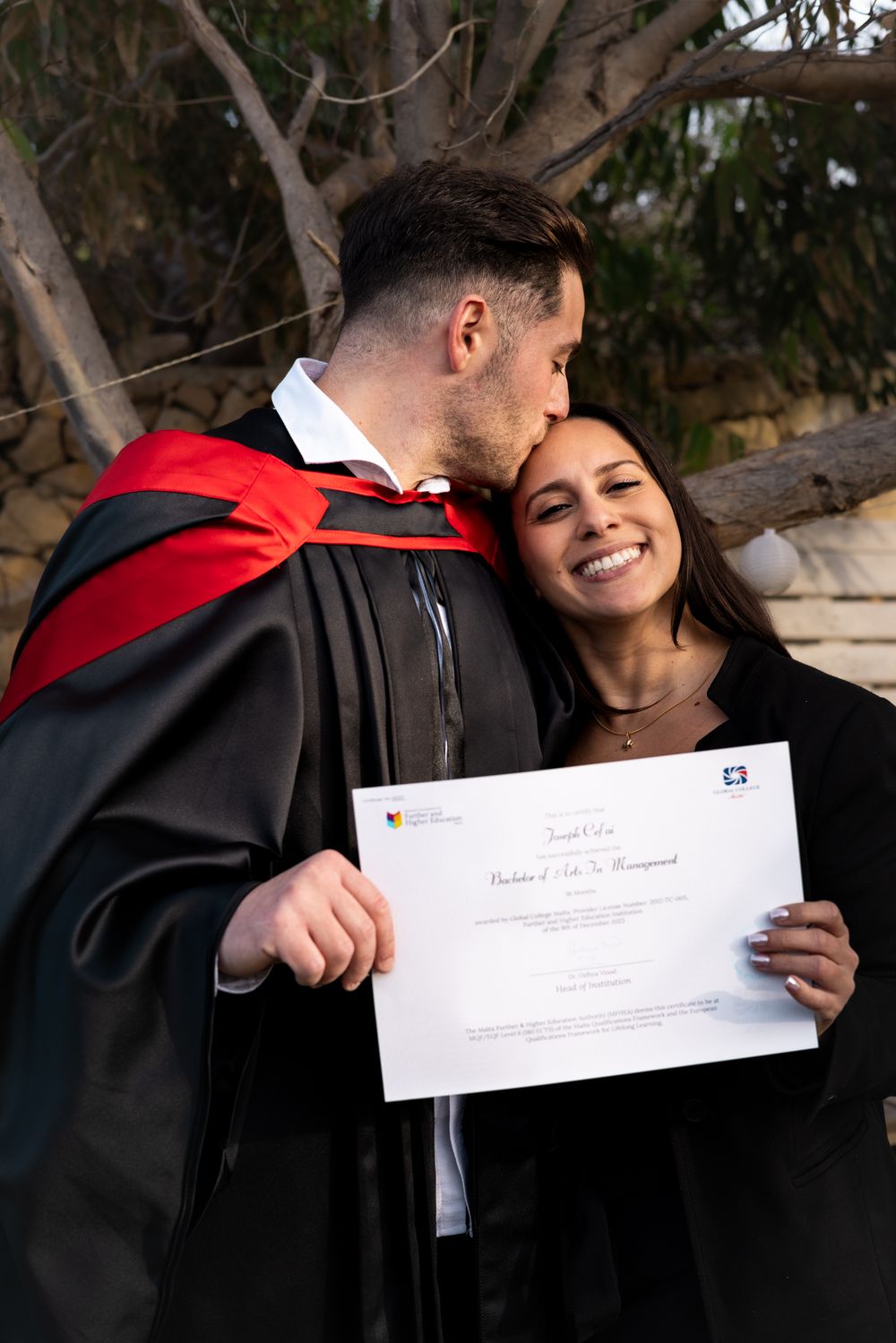 Couple Graduation Photo, Gozo Malta