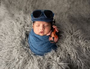 new born baby with glasses - Jasmeet K Photography