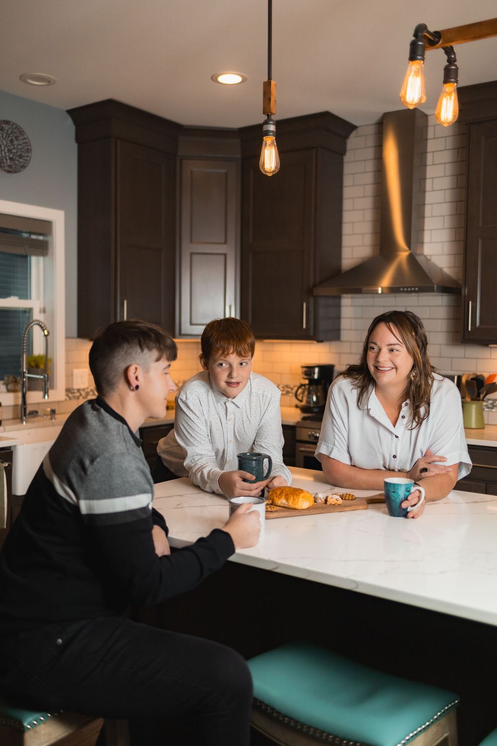 madison wi in home lifestyle photographer documentary real moments candid in the kitchen drinking coffee verona fitchburg monona sun prairie