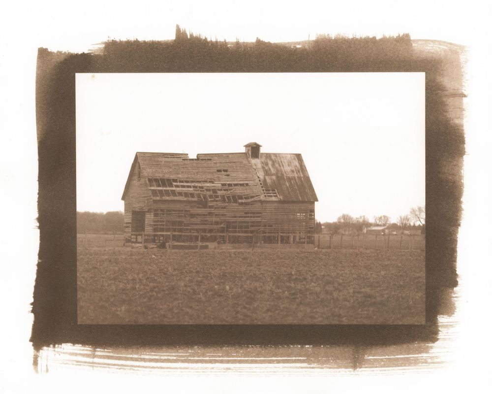 Van Dyke Brown Print, farmers, barn, abandoned, creative, fine art, photographer, photography, St Charles, Edwardsville, St. Louis, Illinois