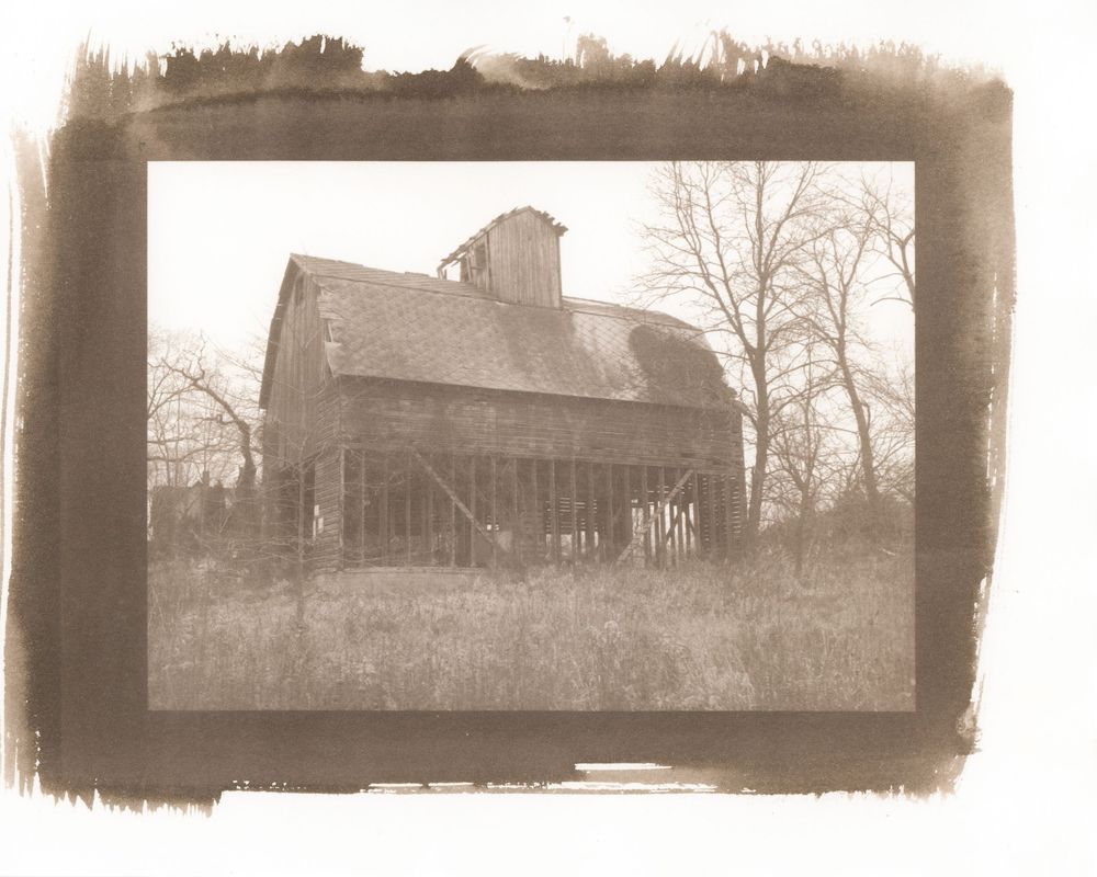 Van Dyke Brown Print, farmers, barn, abandoned, creative, fine art, photographer, photography, St Charles, Edwardsville, St. Louis, Illinois