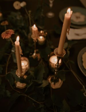 candles burning low and dim in Western North Carolina just outside of Asheville