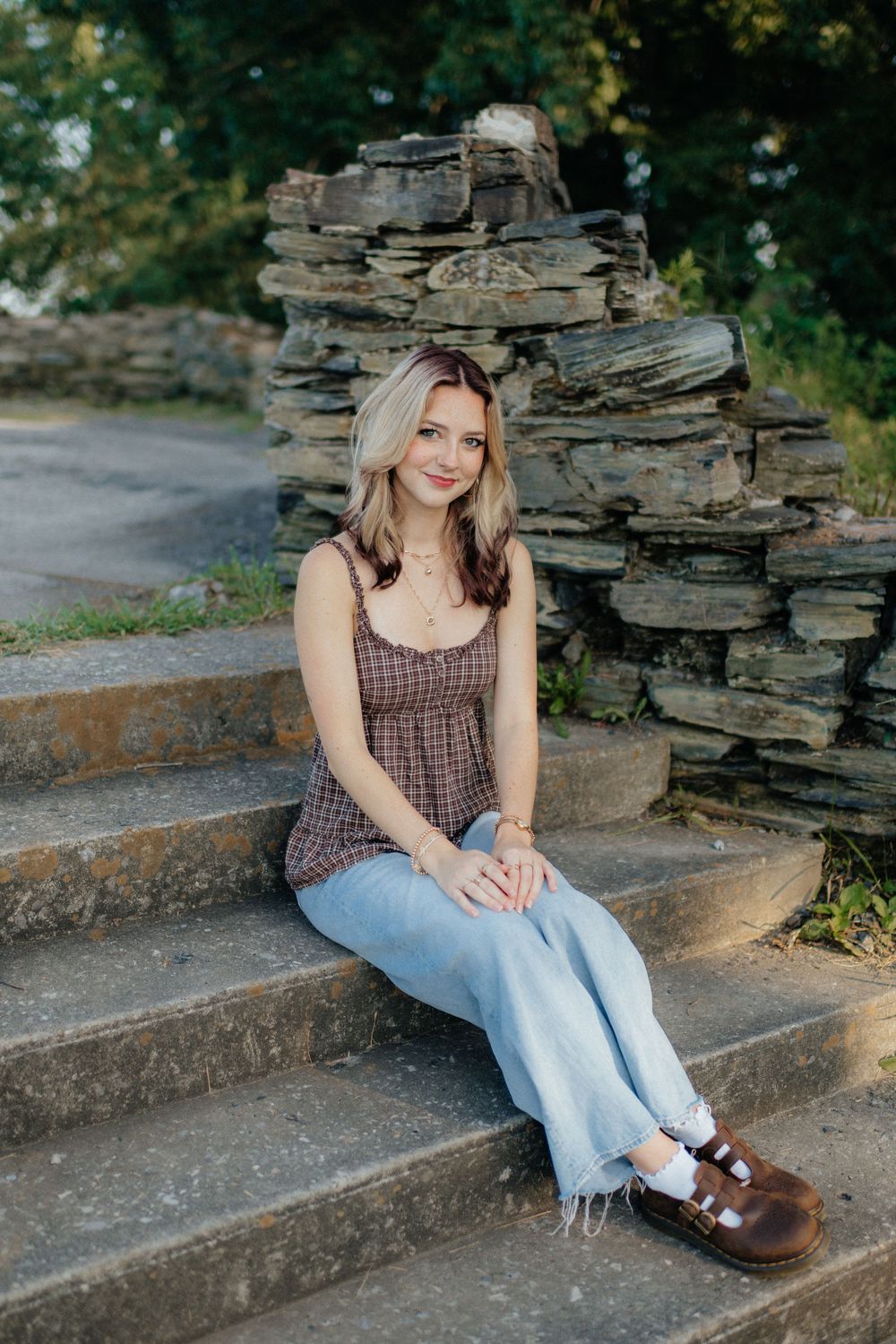 An outdoor lifestyle portrait session at a scenic mountain overlook near Ellijay, Georgia by Ella Monroe Photography