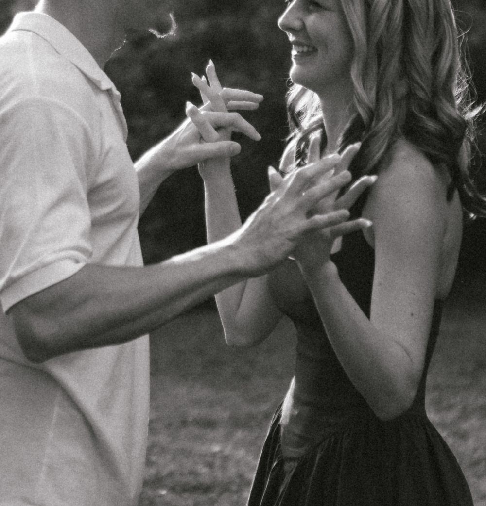 Couple at Harrison Park near downtown Ellijay, Georgia
