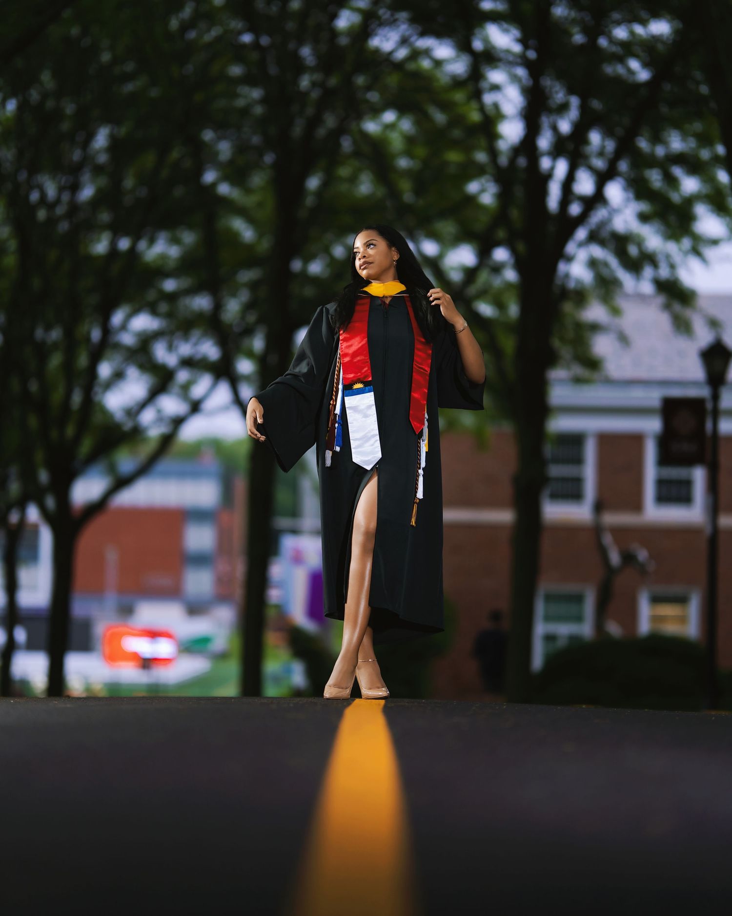 Night graduation portrait — editorial photo by Timoy B Photography, New York / Atlanta.