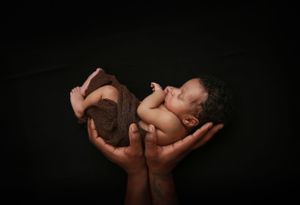 In home studio style Newborn photography session