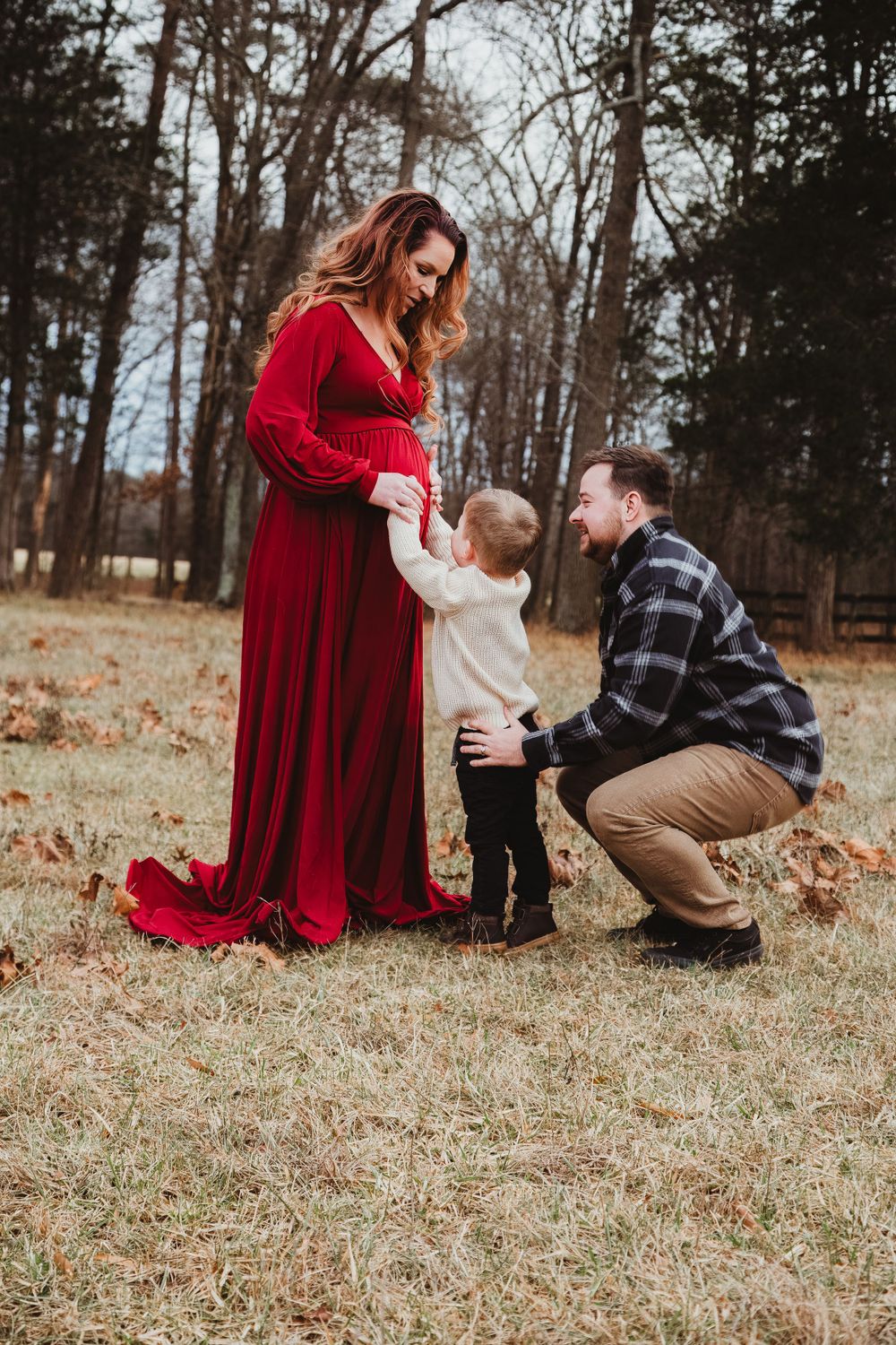 A tender family moment celebrating the new baby to be!