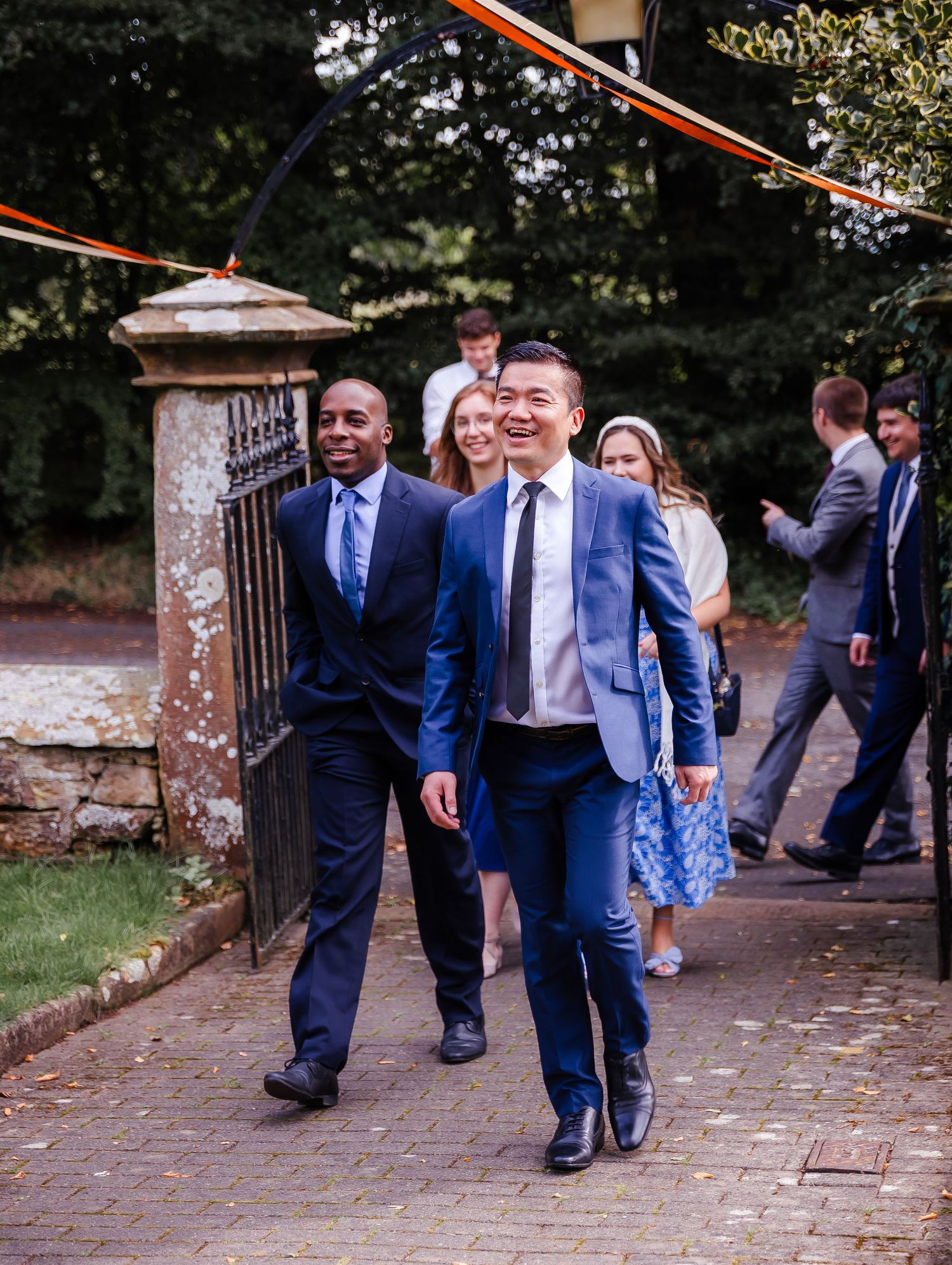Non-Traditional Wedding Photography, guest walking into the church
