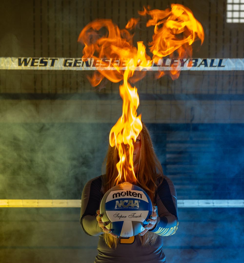 Volleyball Player Fire