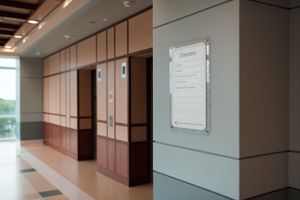 McLeod Regional Medical Center in Florence, SC Modern hospital hallway with wooden panels and white walls Fresh 48 Session.