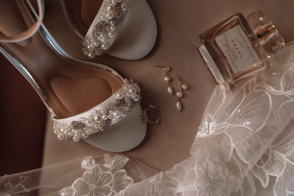 Detail shot from bridal boudoir session in HVNY private photography studio