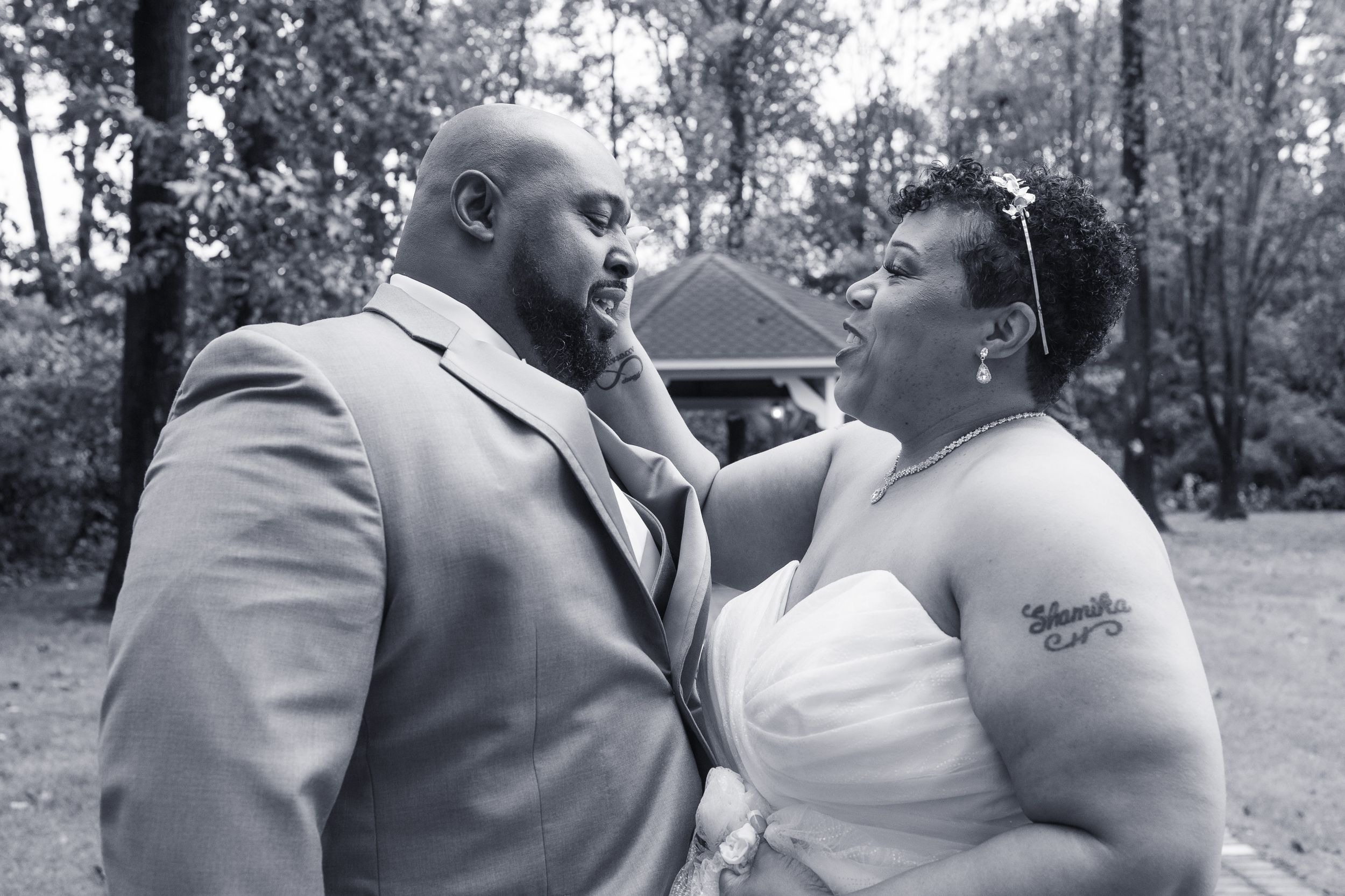 A wedding first look photographed by Hudson Valley based photographer, Sasha Pierre-Louis