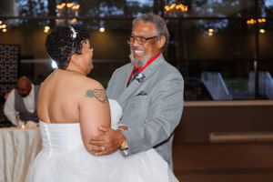 A first dance between bride and father photographed by Hudson Valley based photographer, Sasha Pierre-Louis