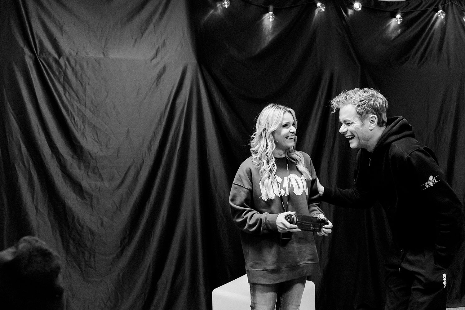 Champions of rock I SAAB arena i Linköping. Peter Johansson och Jenna Lee-james. Fotograf Rebecca Nordin.