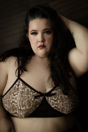 Inclusive boudoir photography in Dallas for plus-size clients.