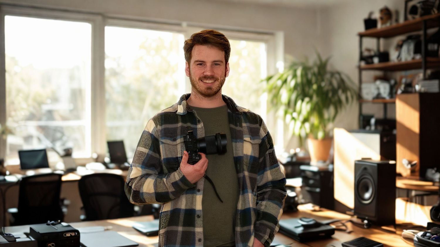 Dillon with camera in hand - Taken by Dillon Morby of D Morby Media, a local photographer working in South East Michigan