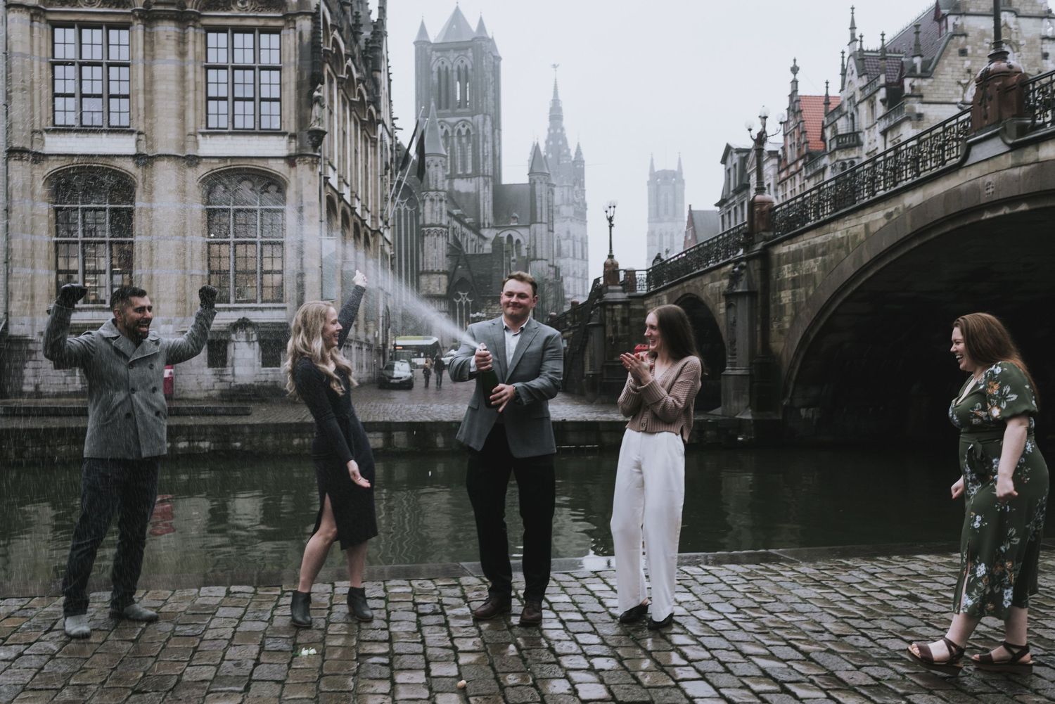 surprise secret proposal photographer Belgium bruges Ghent Brussels engagement wedding expert
