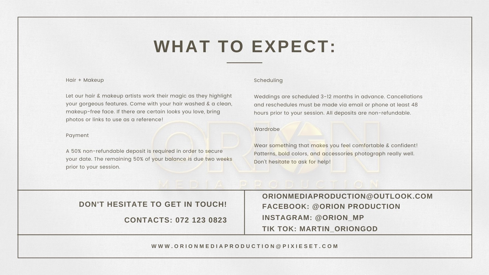 WHAT TO EXPECT