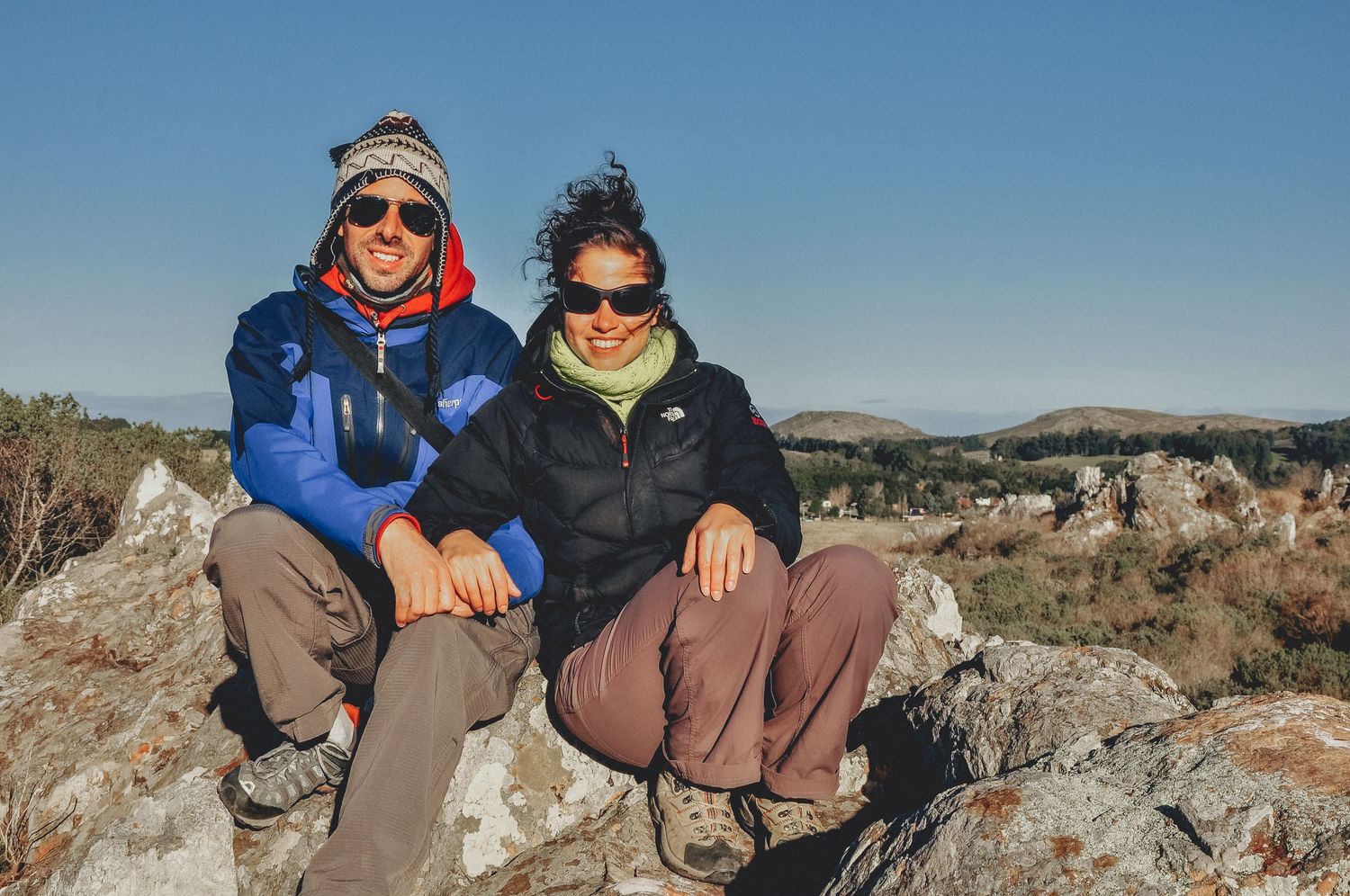 Vale Otero junto a su pareja la primera vez que vinieron a Tandil