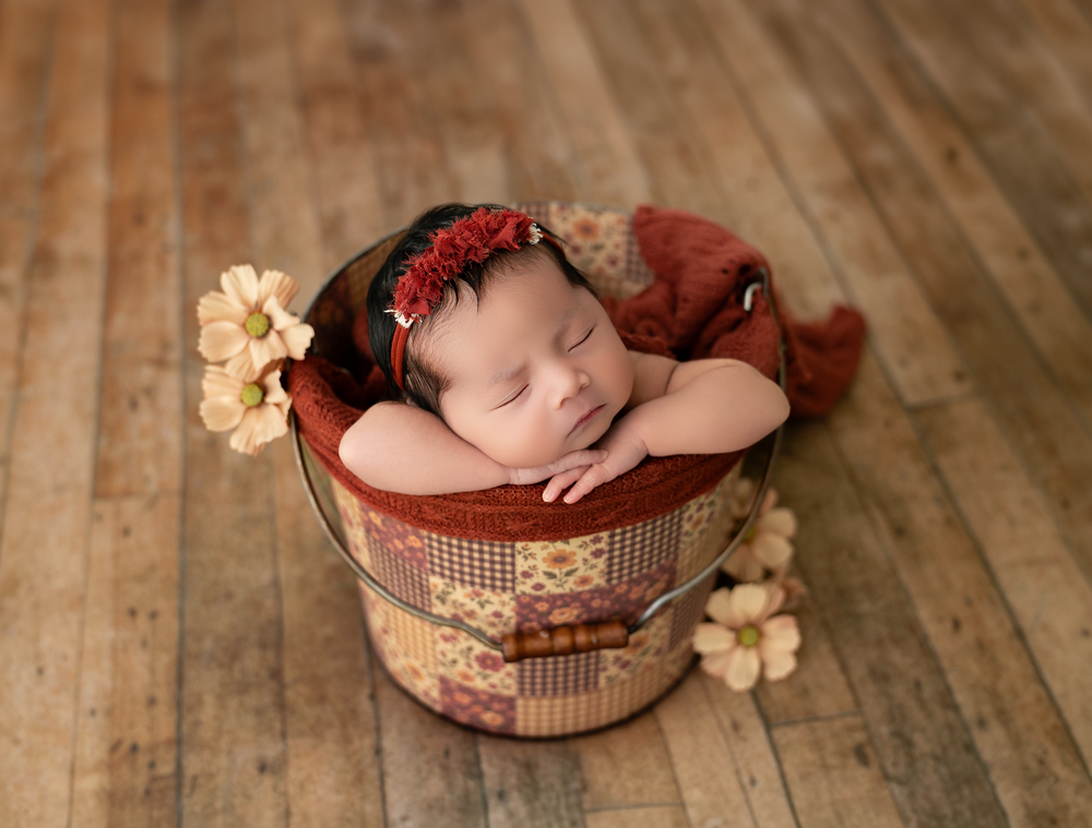 Fall inspired newborn studio photoshoot in Lexington, KY.