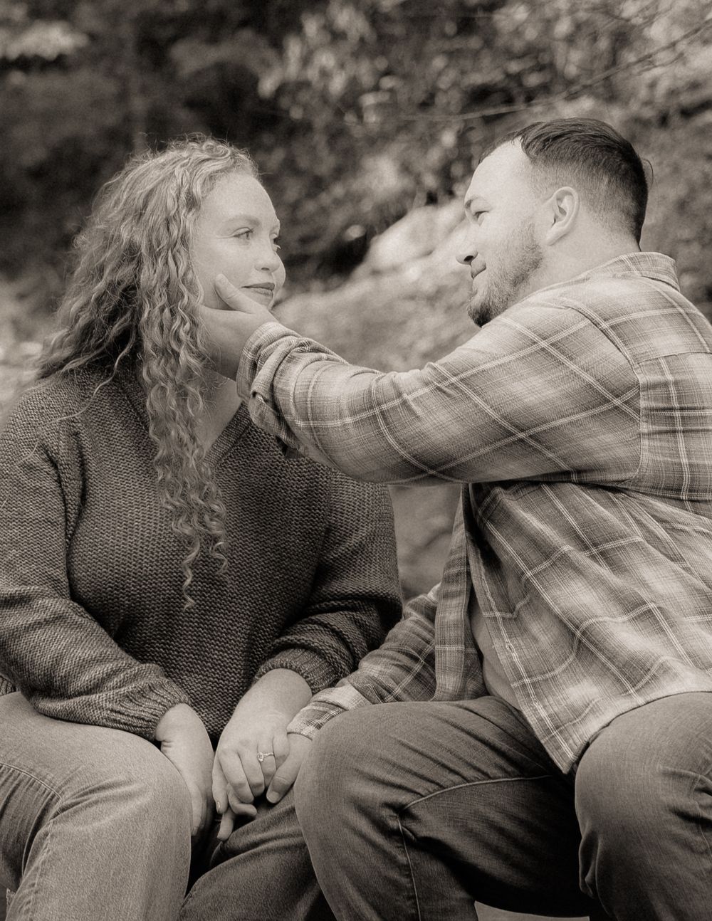 Fall Couple Engagement session at Scott Run in McLean, Virginia